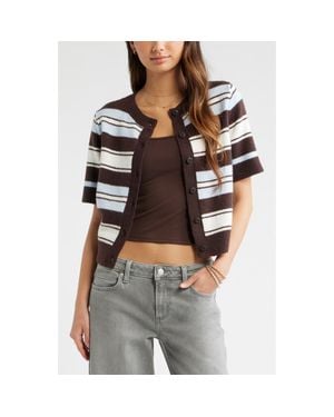 BP. Short Sleeve Cardigan - Black