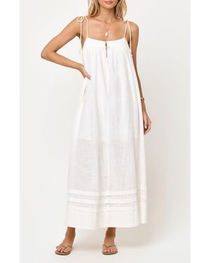 LSPACE Sunset Stroll Cotton Cover-Up Maxi Dress - Natural