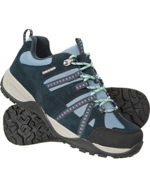 Mountain Warehouse Direction Ii Suede Wide Walking Shoes - Blue