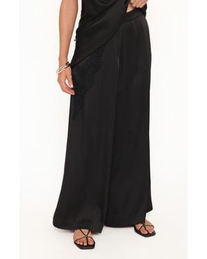 Petal & Pup Clara Wide Leg Pants - Black