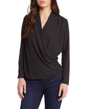 NIKKI LUND Rose Long Sleeve Blouse - Black