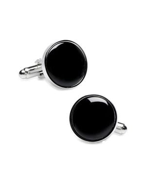 Cufflinks Inc. Round Onyx Cuff Links - Black