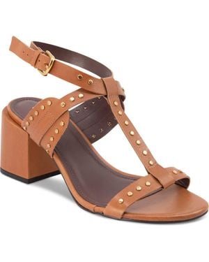 Chocolat Blu Edella Studded Ankle Strap Sandal - Brown