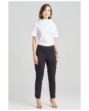 Natori Cotton Chino Side Zip Tapered Pant - White