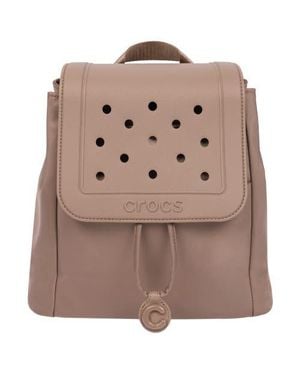 Crocs Mini Fashion Backpack With Eva Flap Jibbitz-Compatible Small Backpack Purse - Brown