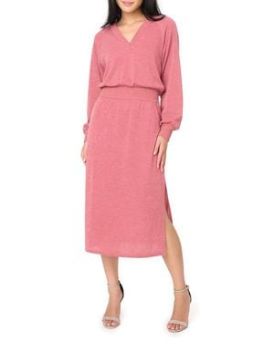 Gibsonlook Long Sleeve Sweater Dress - Red