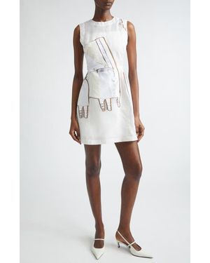 Jason Wu Collage Jacquard Organza Minidress - Multicolor