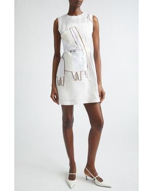 Jason Wu Collage Jacquard Organza Minidress - Multicolor
