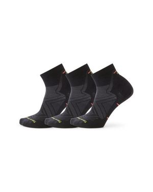 Smartwool Run 3-Pack Zero Cushion Ankle Socks - Black