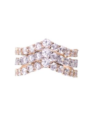 Maje Two-Tone Rhinestone Ring - Pink