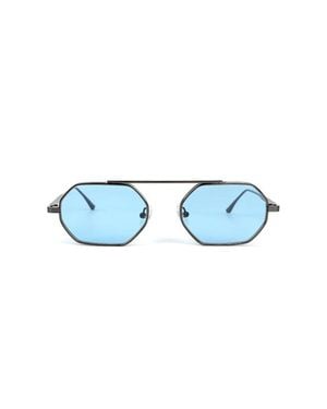 Cossimo Magari 51Mm Metal Frame Sunglasses - Blue