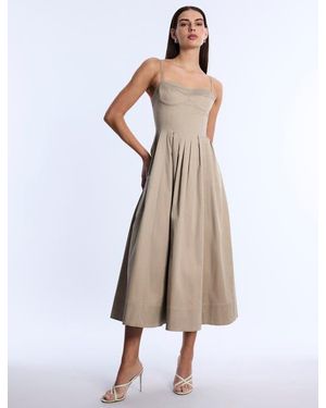 BCBGMAXAZRIA Fit And Flare Dress - Natural