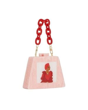 LarAllan Ade Acrylic Dinner Clutch - Red
