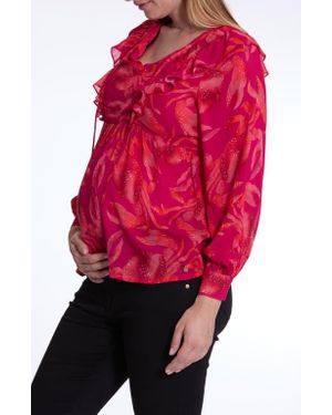 Cache Coeur Nori Print Maternity Top - Red