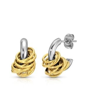 Kozakh Alimos Hoop Earrings - Metallic