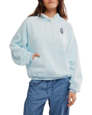 Free People Final Call Graphic Hoodie - Blue