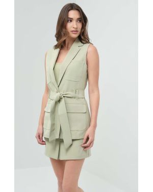 Anatomie Alyssa Belted Utility Vest - White