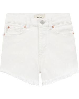 DL1961 Kids' Lucy Cutoff Denim Shorts - White