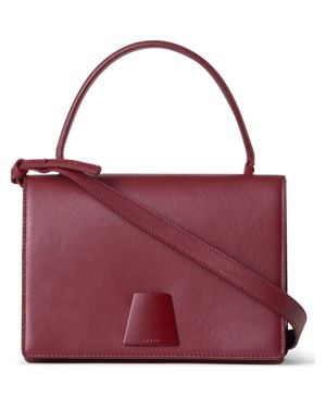Akris Small Alice Leather Top Handle Bag - Purple