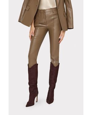 MILLY Rue Faux Leather Pants - Natural