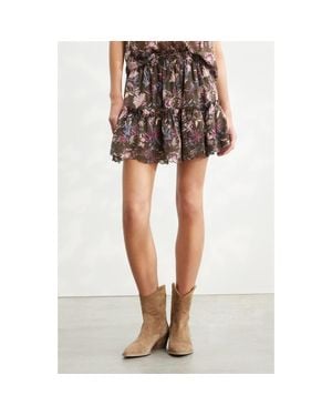 Treasure & Bond Floral Print Chiffon Miniskirt - Multicolor