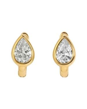 Lili Claspe Rhea Pear Cut Huggie Hoop Earrings - Metallic