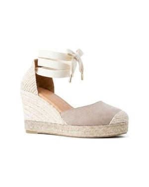 Menina Step Jimena High Laces Espadrille Sandal - Metallic