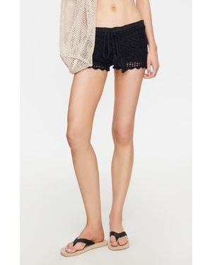 Lioness Soleil Crochet Shorts - Black