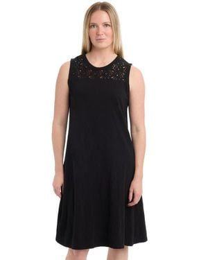 Wilt Sleeveless Lace Yoke Dress - Black