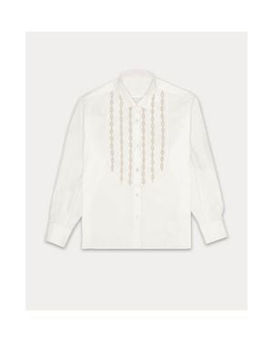 Fortela Frederique Poplin With Pipings Shirt - White