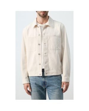 Mango Cotton Denim Jacket - Natural