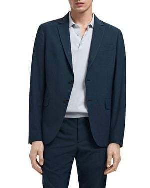 Mango Slim Fit Suit Jacket - Blue