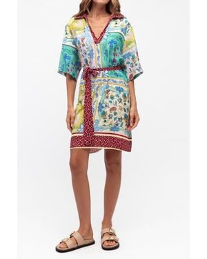 Label Of Love Garden Mosaic Short Dress - Red