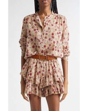 Isabel Marant Maria Print Cotton Button-Up Shirt - Multicolor