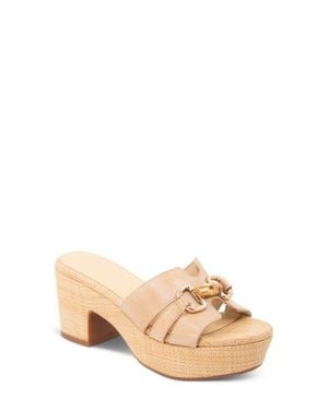 Chocolat Blu Gianna Platform Slide Sandal - Natural