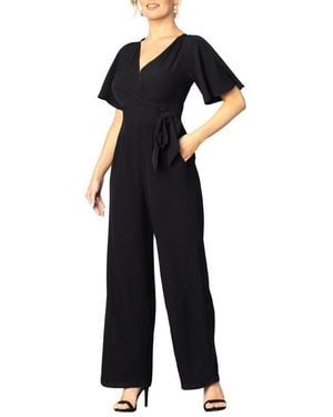 Kiyonna Charisma Crepe Jumpsuit - Blue