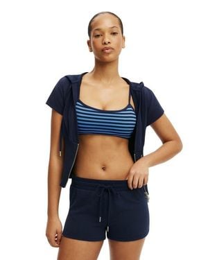 Cotton On Active Sculpt Fleece Mini Short - Blue