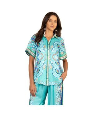 Hale Bob Aviara Silk Shirt - Blue
