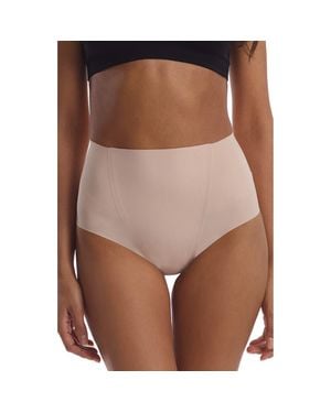 Commando Zone Smoothing High Waist Briefs - Brown