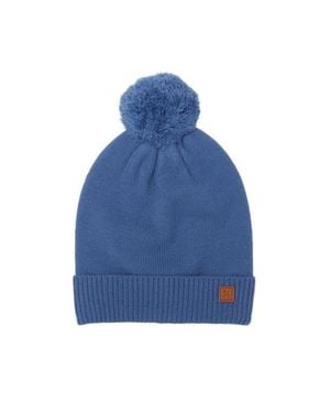 Northern Classics Knit Winter Hat With Knit Pom - Blue
