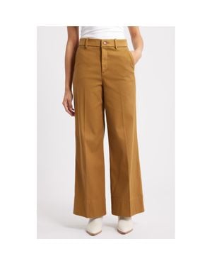 Spanx Spanxsupersmooth Stretch Twill Wide Leg Pant - Brown