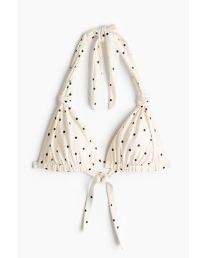 H&M Push-Up Triangle Bikini Top - White