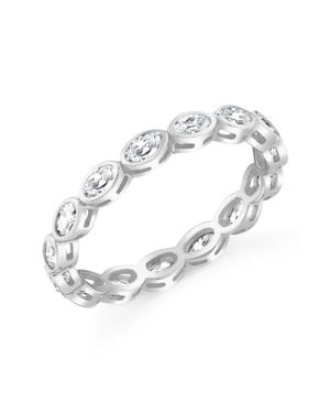 Crislu Oval Cut Cubic Zirconia Eternity Band - White