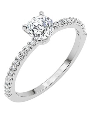 Crislu Cubic Zirconia Solitaire Ring - Metallic