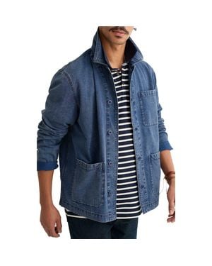 Seasalt Cornwall Tin Stream Denim Work Jacket - Blue