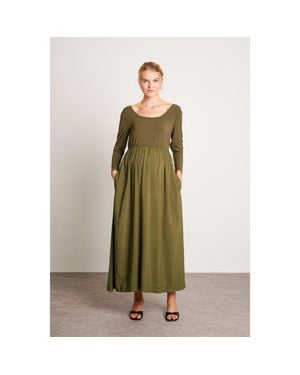Nom Maternity Maeve Maternity Long Sleeve Dress - Green