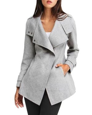 Belle & Bloom Wool Blend Moto Jacket - Gray