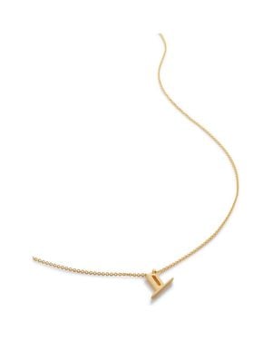 Monica Vinader Initial Pendant Necklace - Metallic
