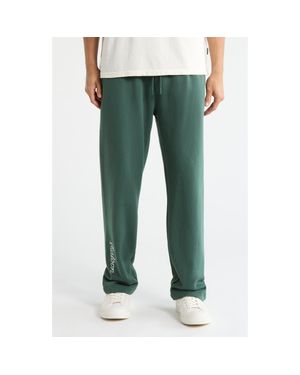 Malbon Golf Bon Script Embroidered Sweatpants - Green