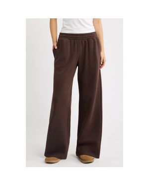 BP. Low Rise Wide Leg Sweatpants - Brown